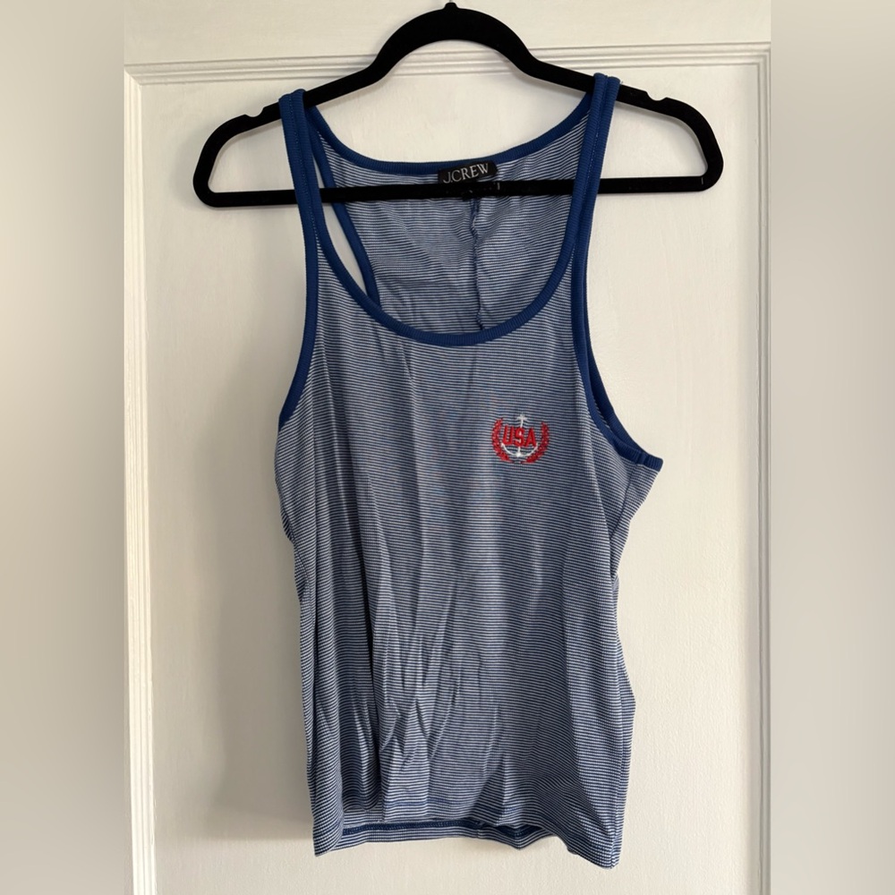 Women's Limited-edition USA Swimming x J.Crew Fine Rib Racerback Tank Top